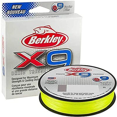 Berkley Lenza intrecciata X9 – 9 fili intrecciati per pesca in acqua salata e d'acqua dolce Berkley Lenza intrecciata X9 – 9 fili intrecciati per pesca in acqua salata e d'acqua dolce