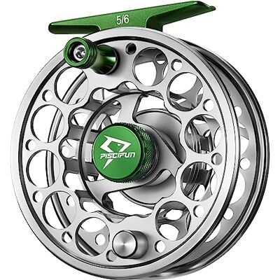 Piscifun Mulinello da pesca a mosca, in lega di alluminio lavorato a CNC, leggero e resistente alla corrosione, 7/8 wt, canna di fucile Piscifun Mulinello da pesca a mosca, in lega di alluminio lavorato a CNC, leggero e resistente alla corrosione, 7/8 wt, canna di fucile