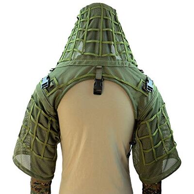 ROCOTACTICAL G1, Fondazione Ghillie Suit Unisex, Nylon Full Mesh Verde Militare, Taglia Unica ROCOTACTICAL G1, Fondazione Ghillie Suit Unisex, Nylon Full Mesh Verde Militare, Taglia Unica