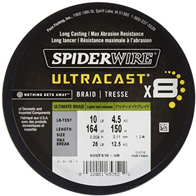 Spiderwire Superline Ultracast treccia, verde muschio, 9 kg, 150 m Spiderwire Superline Ultracast treccia, verde muschio, 9 kg, 150 m