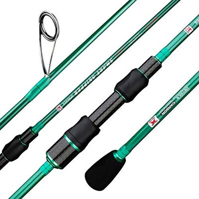 BERRYPRO Canna da pesca ultraleggera, da viaggio, con punta in carbonio solido, azione rapida, 0,9-3,6 kg, 1/32-1/8 oz (6', 6'6'') (6'-Ultra Light-2pc) BERRYPRO Canna da pesca ultraleggera, da viaggio, con punta in carbonio solido, azione rapida, 0,9-3,6 kg, 1/32-1/8 oz (6', 6'6'') (6'-Ultra Light-2pc)