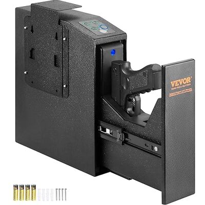 VEVOR Cassaforte per Pistole in Acciaio Cassaforte Biometrica per 1 Pistole Serratura 3 Modi di Tasti Sblocco per Impronte Digitali Combinazione 25,5x9,5x32 cm Pistole Uso Domestico Cassaforte Pistole VEVOR Cassaforte per Pistole in Acciaio Cassaforte Biometrica per 1 Pistole Serratura 3 Modi di Tasti Sblocco per Impronte Digitali Combinazione 25,5x9,5x32 cm Pistole Uso Domestico Cassaforte Pistole