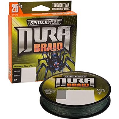 Spiderwire Durabraid, Bobina di Lenza da Pesca Unisex, Verde Muschio, 15lb-150yd Spiderwire Durabraid, Bobina di Lenza da Pesca Unisex, Verde Muschio, 15lb-150yd
