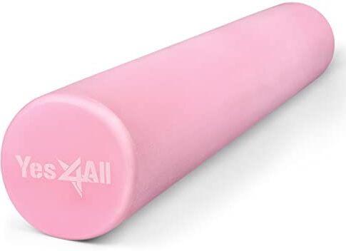 Yes4All Foam Roller Rullo In Schiuma Ultra Leggero In EVA Ad Media Densità Lungo 30/45/61/91 CM Per Schiena, Gambe, Allenamenti, Palestra, Pilates, Fitness, Yoga