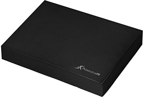 ProsourceFit Exercise Balance Pad – Non-Slip Cushioned Foam Mat & Knee Pad for Fitness And Stability Training, Yoga, Physical Therapy Black L (15.5" x 12.75")