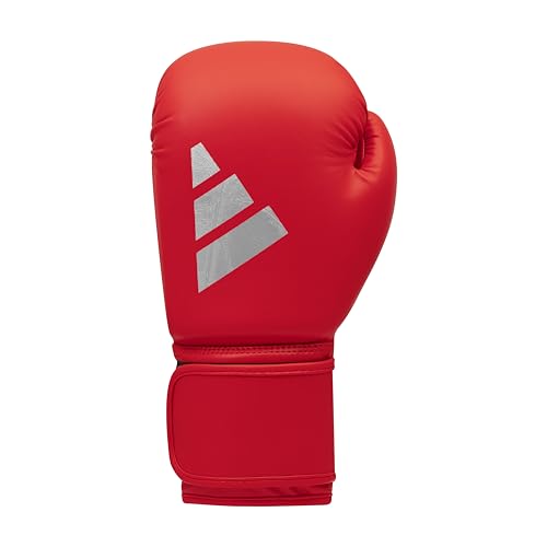 Adidas Guanti da boxe Speed 50, per adulti, boxe 10 oz, guanti punching comodi e durevoli, rossi