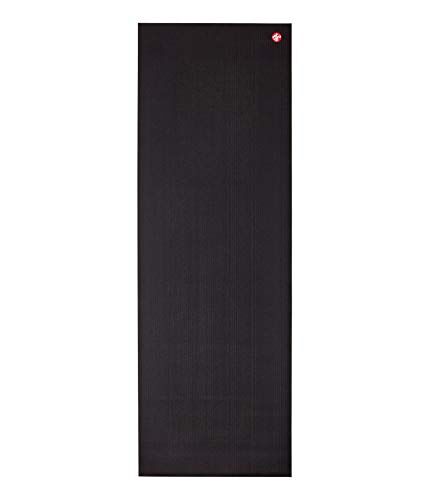 Manduka PRO Lite Tappetino da yoga leggero per donne e uomini, antiscivolo, cuscino per supporto articolare e stabilità, spessore 4,7 mm, 200 cm, nero