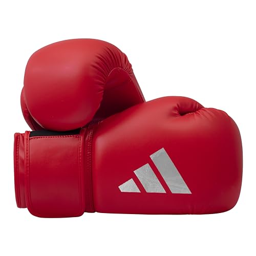 Adidas Guanti da boxe Speed 50, per adulti, boxe 16 oz, guanti punching comodi e durevoli, rossi