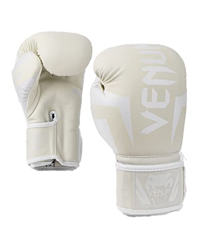 VENUM Elite Guanti da Boxe, Unisex Adulto, Bianco, 8 oz