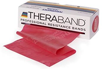 Theraband Thera-Band, Fascia elastica per esercizi, Medio/Rosso, 5,50 m