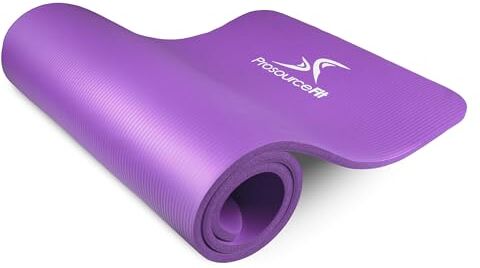 ProsourceFit Prosource -Tappetino, 1/2", Colore: Viola, Tappetino Extra Spesso per Yoga e Pilates, Unisex-Adulto, Purple