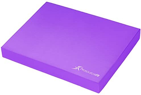 ProsourceFit Exercise Balance Pad – Large Cushioned Non-Slip Foam Mat & Knee Pad for Fitness, Stability Training, Physical Therapy, Yoga Purple XL (18.75" x 15")