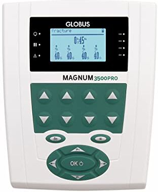 Globus Magnum 3500 PRO, Magnetoterapia Professionale 4 canali 70 Programmi 800 Gauss Totali, per La Cura di Patologie Osteoarticolari, Fratture, Infiammazioni, Recupero Post Interventi Ortopedici