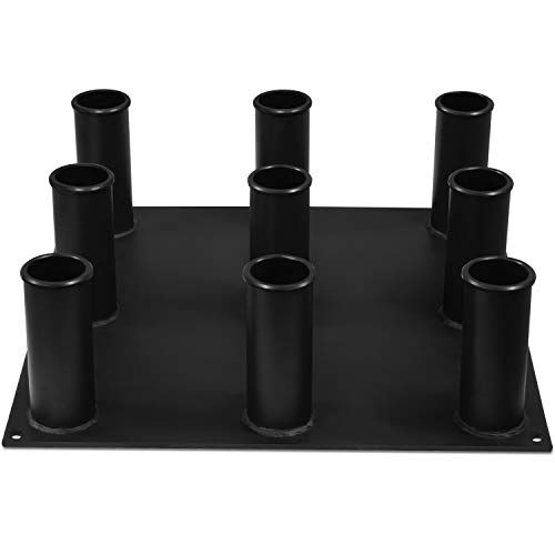 Yes4All Supporto bilanciere 9 barre verticale rack di esposizione di stoccaggio per Olympic Bar