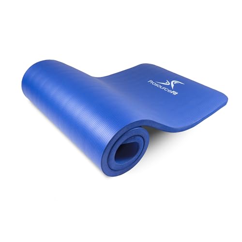 ProsourceFit Tappetino extra spesso per yoga e pilates, spessore 2,5 cm, colore blu