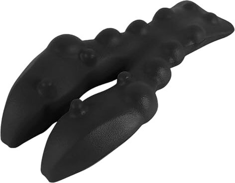 Generic TheraPoint Massaggiatore a punto trigger originale, cuscino cervicale per rilassare collo e spalla, punto massaggiante per la parte superiore della schiena, massaggio a rulli (nero, taglia unica)