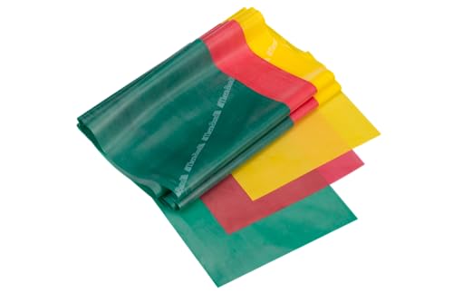 Theraband Professionale in Lattice Bande di Resistenza per la Parte Superiore del Corpo, Parte Inferiore del Corpo, e Core Esercitazione, Fisioterapia, Pilates, Yellow/Red/Green Beginner Set