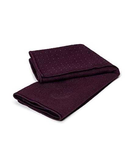 Manduka Yogitoes Asciugamano da yoga per tappetino, antiscivolo e ad asciugatura rapida, per hot yoga, con fondo in gomma, sottile e leggero, 40,6 cm
