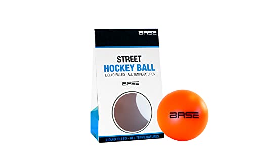 Base Street Hockey Ball – Liquid Filled I Tecnologia No-Bounce I Per tutte le temperature I Inline e Street Hockey I Arancione