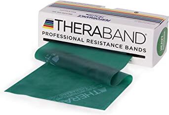 Theraband Thera-Band, Fascia elastica per esercizi, forte / verde, 5,50 m