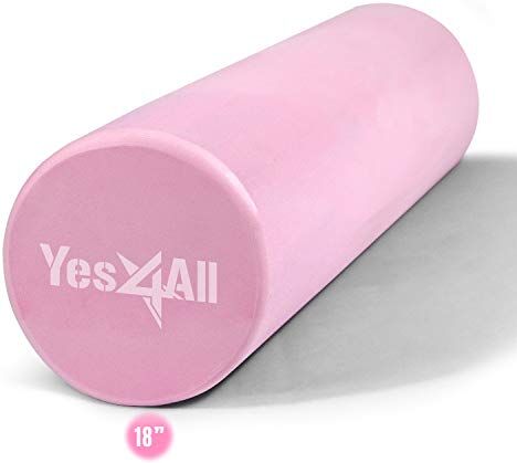 Yes4All Foam Roller Rullo In Schiuma Ultra Leggero In EVA Ad Media Densità Lungo 30/45/61/91 CM Per Schiena, Gambe, Allenamenti, Palestra, Pilates, Fitness, Yoga