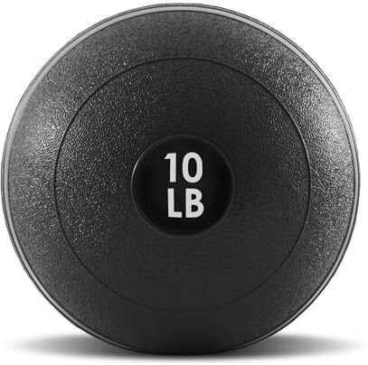 ProsourceFit Slam Medicine Balls 10 lbs Smooth Textured Grip Dead Weight Balls for Cross Training, Strength and Conditioning Exercises, Cardio and Core Workouts, Black