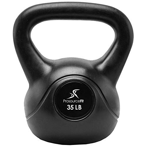 ProsourceFit Vinyl Coated Cast, Kettlebell Unisex-Adult, Nero, 35 Lb