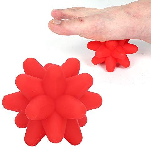 Generic Palla per Massaggio dei Tessuti Profondi per Tutto il Corpo, Rilascio Muscolare e Rilassamento, Palla Fitness in Silicone (rosso)