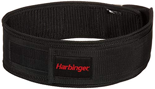 Harbinger , 4 inch Nylon Belt Uomo, Black, X Large