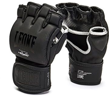 Leone , Black Edition Guanti Da Mma, Unisex – Adulto, Nero, S,