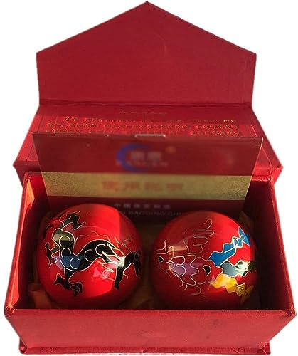 Generic Sfere baoding palline cinesi Baoding palla 2 pezzi di palla da massaggio per le mani con palla fitness Baoding(Color:c)