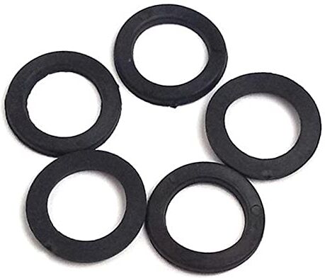 Generic 5 rondelle in gomma da 2,5 cm, clip per sollevamento pesi, palestra, fitness, guarnizioni di tenuta per morsetti per bilanciere, collari per bilanciere