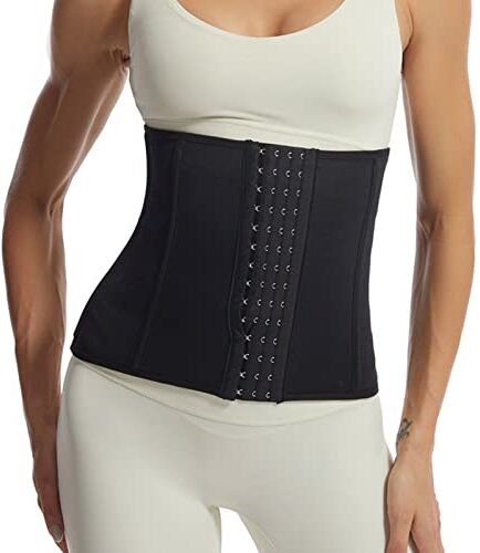 ZJchao Fascia Addominale, Fascia Addominale Dimagrante Donna e Uomo, Fascia per la pancia confortevole, 4 pulsanti di regolabili Wrap Waist Trainer, per le donne Yoga Fitness (L)