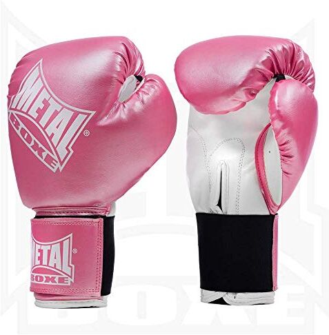 METAL BOXE Guanti da Boxe, Rosa, 6 oz