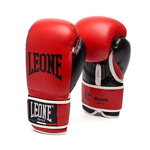 Leone , Flash Guantoni da Boxe, Unisex – Adulto, Rosso, M,