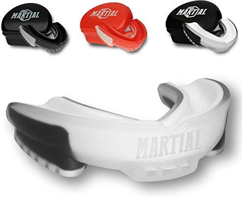 MADGON Paradenti Martial Vindicator per Una respirazione Ideale e Facilmente Adattabile! Paradenti in Varie Forme. per Arti Marziali, MMA, Boxe, Kick Boxing, Hockey, Calcio – Adulti