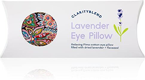 Clarityblend Aromatherapy Clarity Blend Aromaterapia – Cuscino per occhi di lavanda e semi di lino biologico per yoga e rilassamento, tessuto in cotone pimo, realizzato a mano nel Regno Unito, diversi modelli (rosso Paisley)