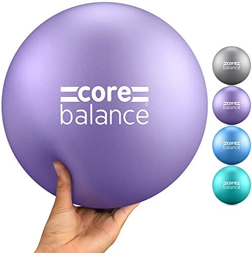 Core Balance Palla Pilates Piccola 23 cm PVC, Resistente, Antiscoppio, Antiscivolo Multiuso Ideale per Fisioterapia Fitness Yoga Pilates Palestra Pompa Inclusa, Peso Massimo 200 kg, 4 Colori