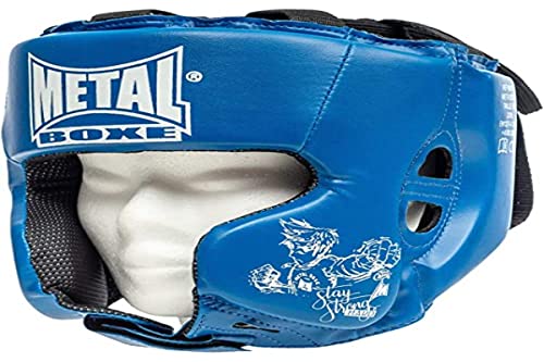 METAL BOXE Casco Adulto diametro 23 cm, blu