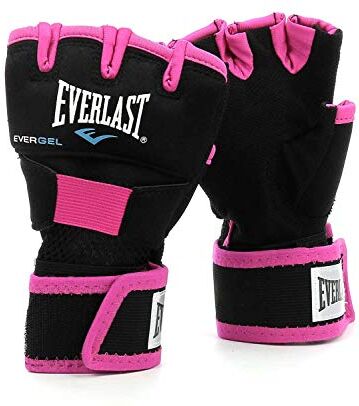 Everlast Evergel Handwraps, Box Equipment Unisex Adulto, Nero/Rosa, S/M