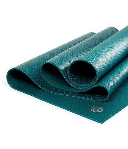 Manduka Pro Lite Tappetino da yoga leggero per donne e uomini, antiscivolo, cuscino per supporto articolare e stabilità, spessore 4,7 mm, 200 cm, verde mare profondo