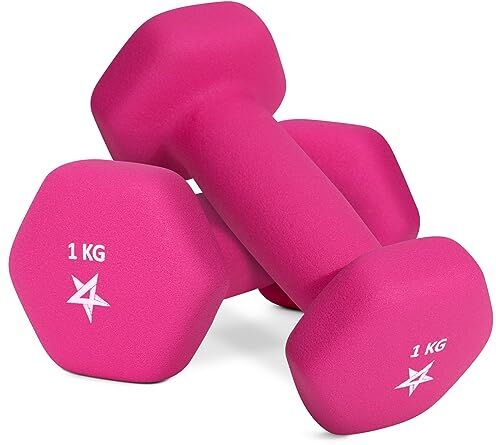 Yes4All Set Manubri Palestra in Neoprene Esagonale Coppia di Pesi Palestra in Casa, Dumbbells Set