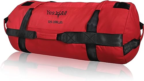 Yes4All Sacco ponderato Regolabile con Maniglie da 2-90 kg per allenamenti di Corsa, Core Bag Sandbag per Molti allenamenti Funzionali, Fitness, Crossfit, condizionamento