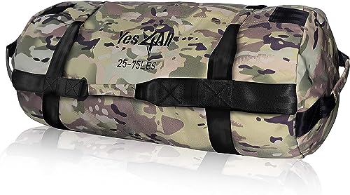 Yes4All Sacco ponderato Regolabile con Maniglie da 2-90 kg per allenamenti di Corsa, Core Bag Sandbag per Molti allenamenti Funzionali, Fitness, Crossfit, condizionamento