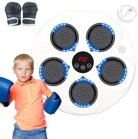 Generico Macchina da boxe montata a parete, macchina da boxe musicale   Allenatore di boxe elettronico Wireless Music Boxer,Trainer wireless per musica e boxe, attrezzatura intelligente per pugni con