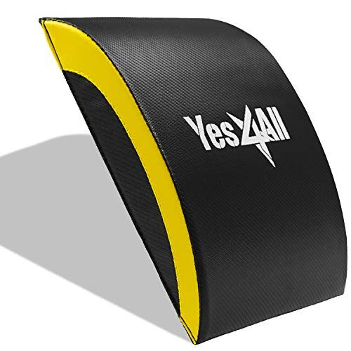 Yes4All Tappetino addominale per addominali con cuneo – Supporto per allenamento addominale, seduti – tappetino addominale (giallo) – senza coccige