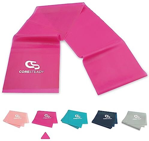 CORESTEADY Fascia Elastica Terapeutica   Elastici Fitness di Alta Qualità per Pilates, Yoga, Allenamento di Forza, Fisioterapia e Riabilitazione   Ideali per Uomini e Donne