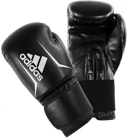 Adidas Speed 50 Guantoni da boxe, da adulto, colore: Nero/Bianco