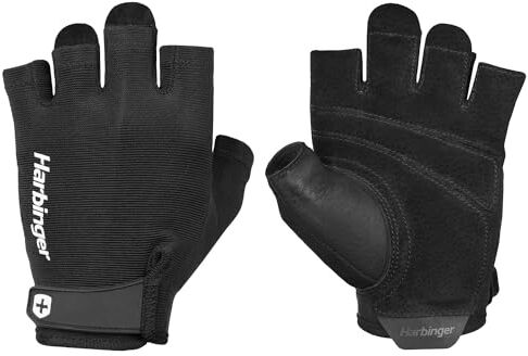 Harbinger Power 2.0 Guanti da sollevamento pesi, Unisex, Nero, Medium