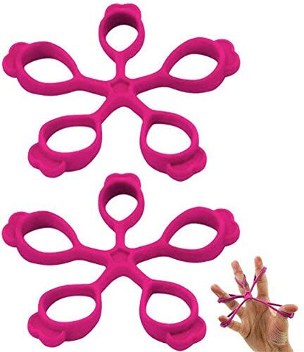 Generic Strega Di Dito Portatile 2 Pcs/set Silicone Morbido Unisex Esercitatore a Mano Raffinsità Di Impugnatura a Cinque Di Tensione